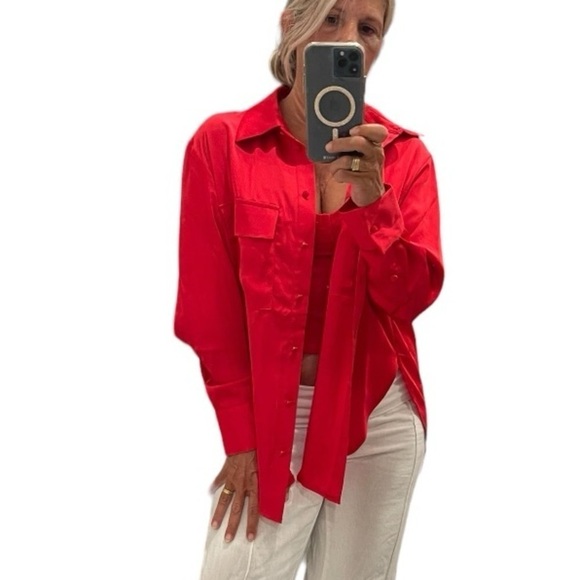 Jason Wu Satin Bustier and Buttons Down Blouse Top Set.Size M - Picture 5 of 16